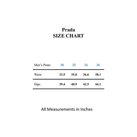 guide des tailles prada|Prada size chart .